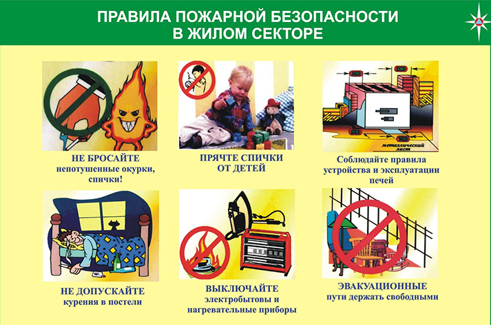Действия при пожаре в квартире.
