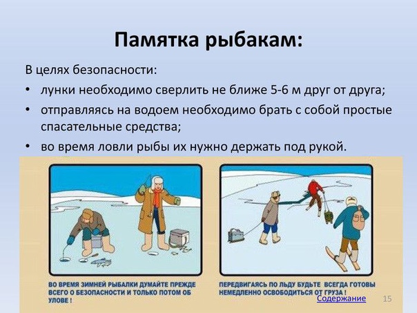 Правила безопасности на зимней рыбалке.