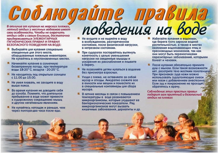 памятка поведения на воде. памятка поведения на воде.