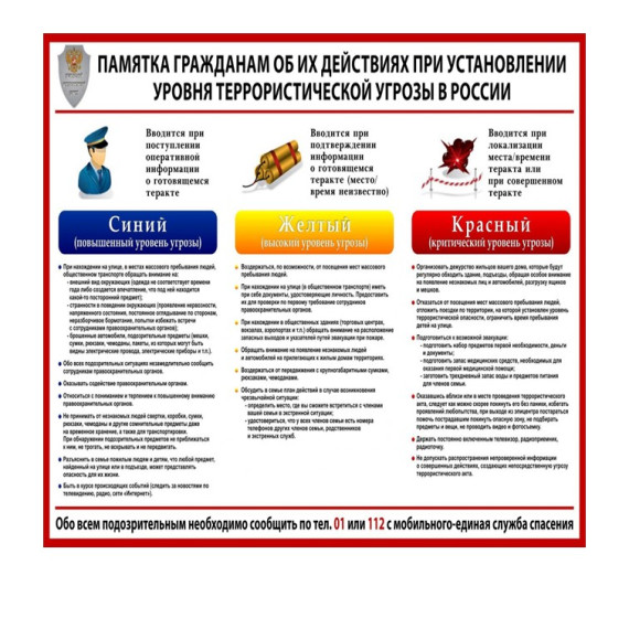 Правила поведения при получении информации о возможности совершения террористического акта. Правила поведения при получении информации о возможности совершения террористического акта.